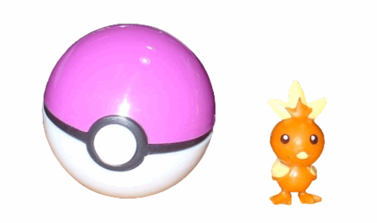 1 Pokemon Ball 4 cm + Pokemonster 2-4 cm Auswahl Geschenk Spielzeug Sammeln Kinder - # 1 Flemmli - Pokebälle