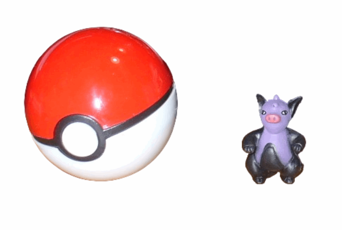 1 Pokemon Ball 4 cm + Pokemonster 2-4 cm Auswahl Geschenk Spielzeug Sammeln Kinder - # 1 Groink - Pokebälle