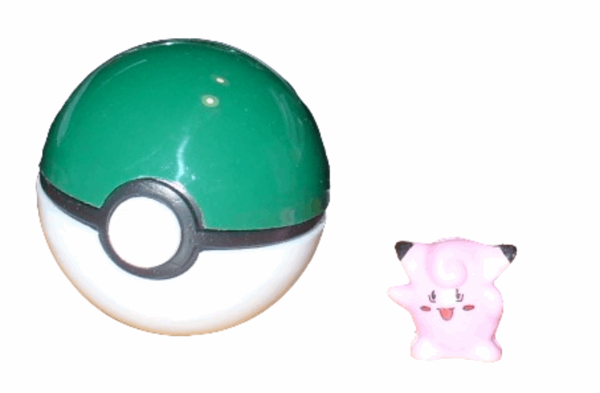 1 Pokemon Ball 4 cm + Pokemonster 2-4 cm Auswahl Geschenk Spielzeug Sammeln Kinder - # 1 Piepi - Pokebälle