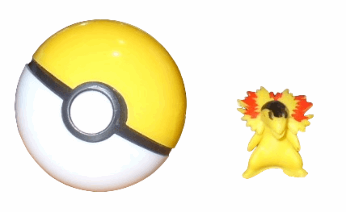 1 Pokemon Ball 4 cm + Pokemonster 2-4 cm Auswahl Geschenk Spielzeug Sammeln Kinder - # 1 Tornupto - Pokebälle
