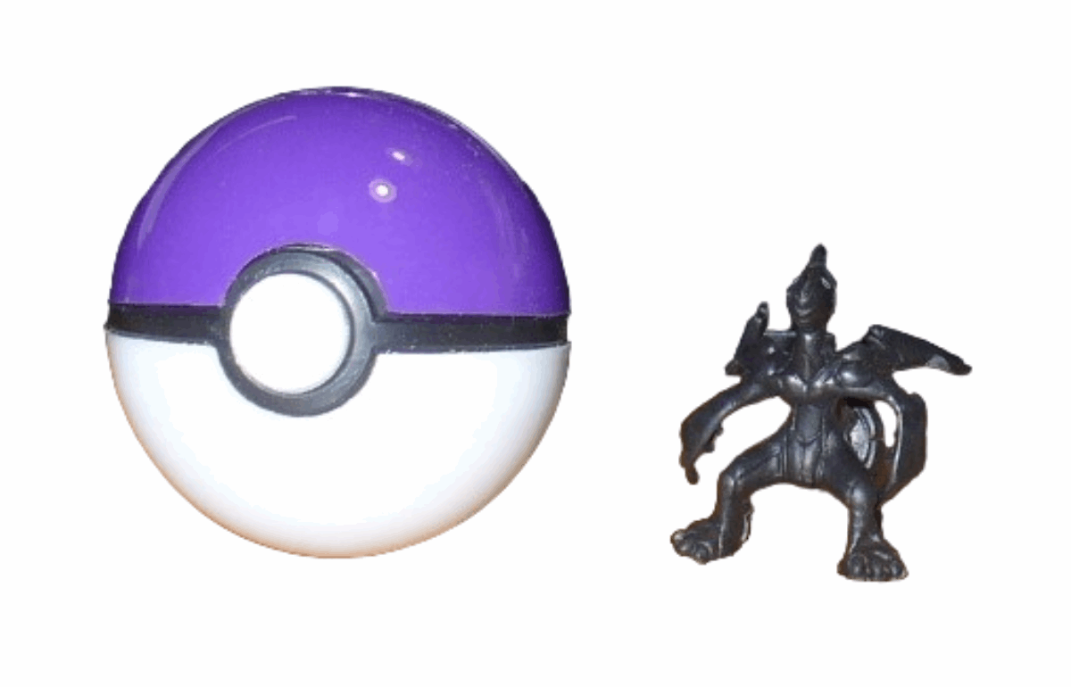 1 Pokemon Ball 4 cm + Pokemonster 2-4 cm Auswahl Geschenk Spielzeug Sammeln Kinder - # 1 Zekrom - Pokebälle