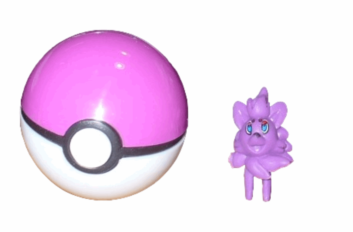 1 Pokemon Ball 4 cm + Pokemonster 2-4 cm Auswahl Geschenk Spielzeug Sammeln Kinder - # 1 Zorua - Pokebälle