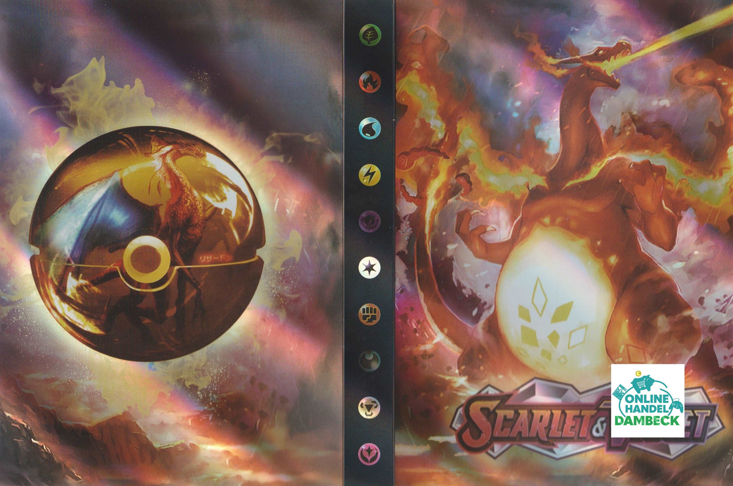 Pokemon Sammelalbum für 240 Karten Portfolio 4-Pocket Sammelkarten Heft Ordner(Glurak # 5) - Kartenaufbewahrung