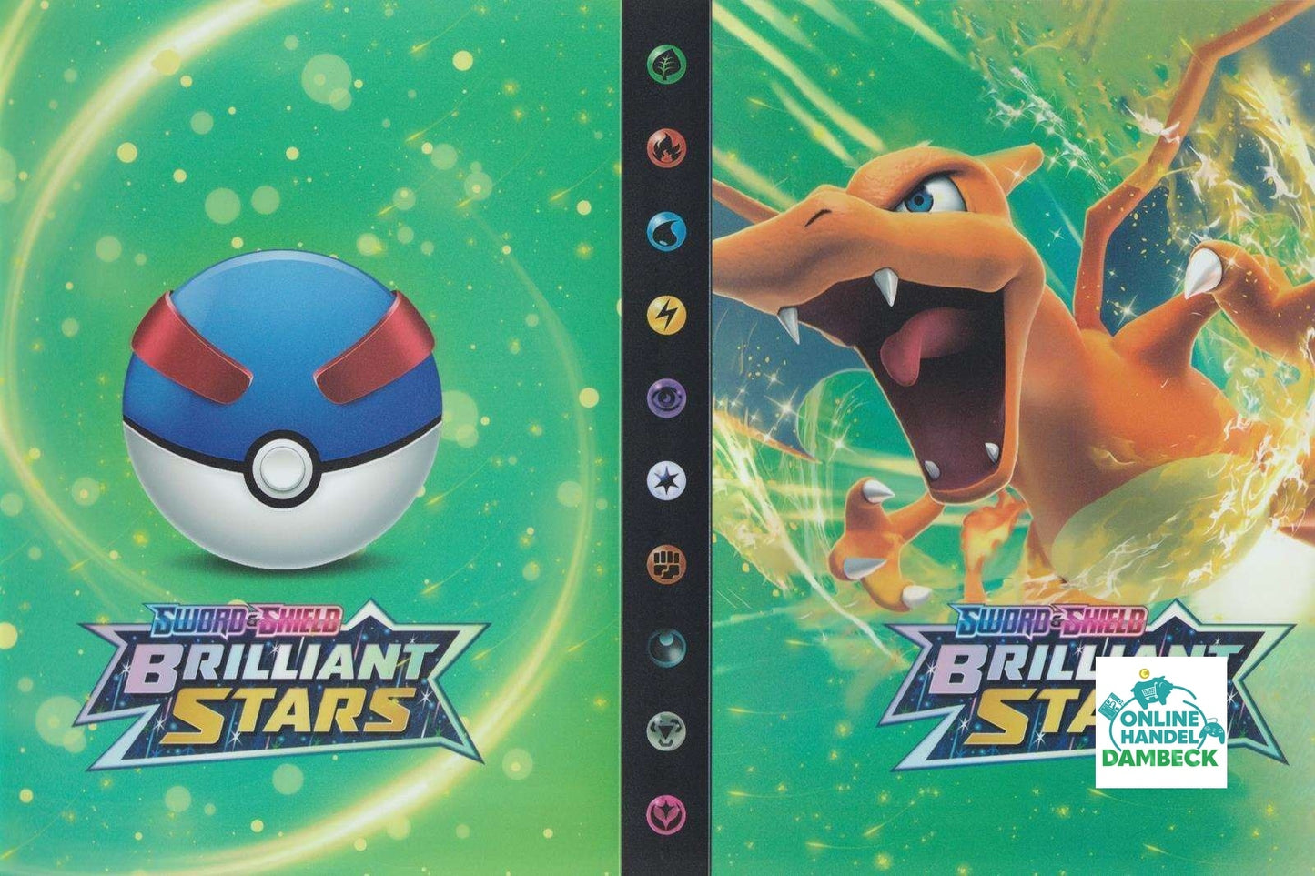Pokemon Sammelalbum für 240 Karten Portfolio 4-Pocket Sammelkarten Heft Ordner(Glurak # 1) - Kartenaufbewahrung