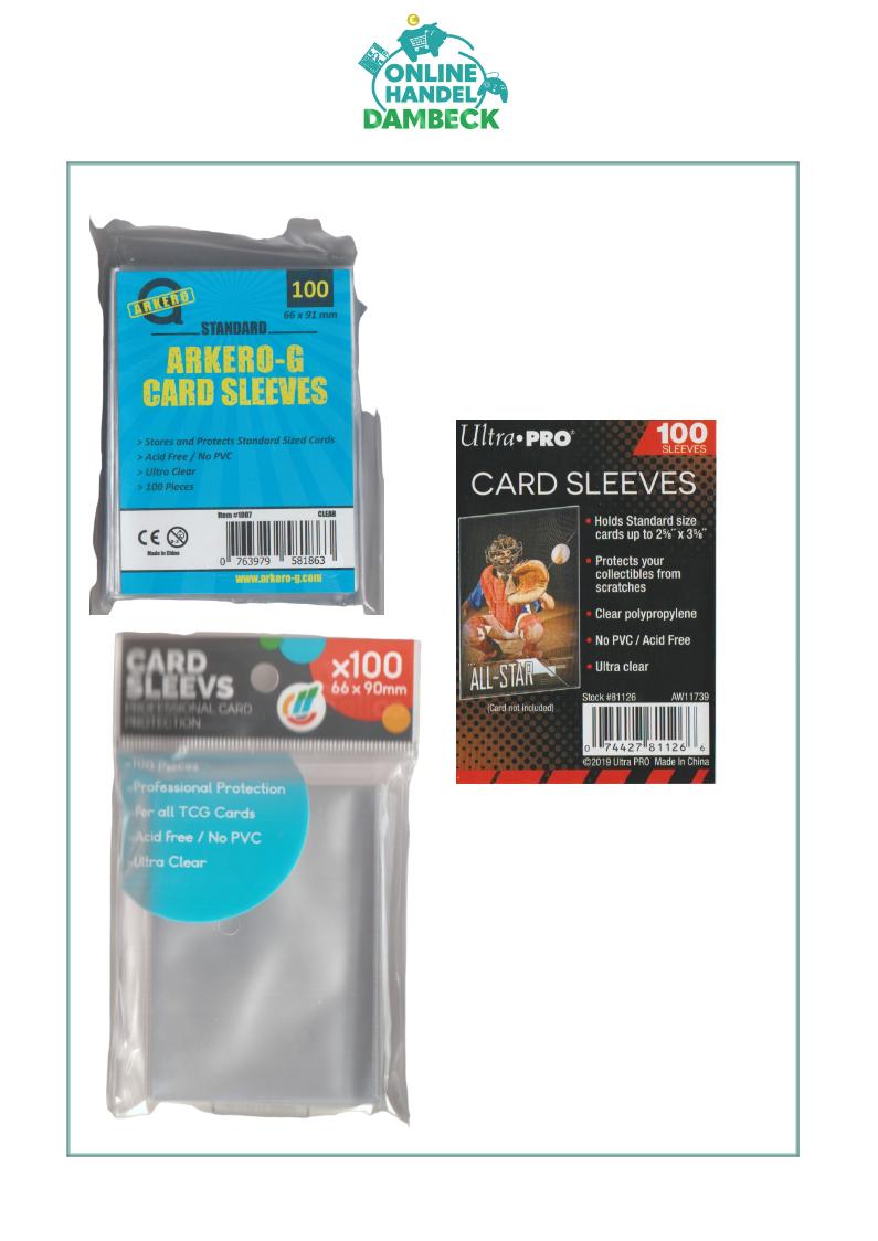 arkero g card sleeves Karten Sleeves für Magic, Pokemon, Lego Ninjago, Final Fantasy, Match Attax usw
