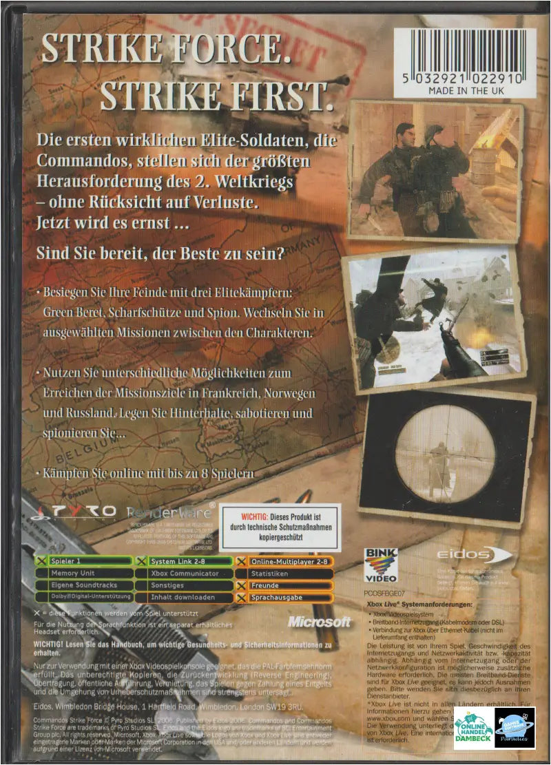 Commandos Strike Force Xbox Classic - Spiele ab 18 Jahre
