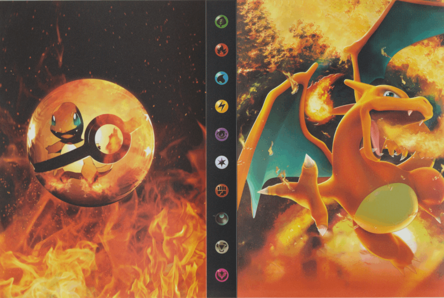 Pokemon Sammelalbum für 240 Karten Portfolio 4-Pocket Sammelkarten Heft Ordner(Glurak # 2) - Kartenaufbewahrung