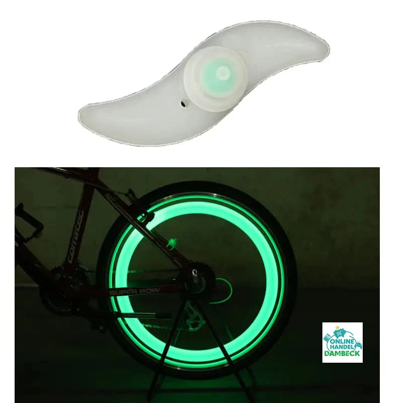 LED Fahrrad Speichenlicht bunt blau rot Beleuchtung Rad Speichen Licht Reflektor