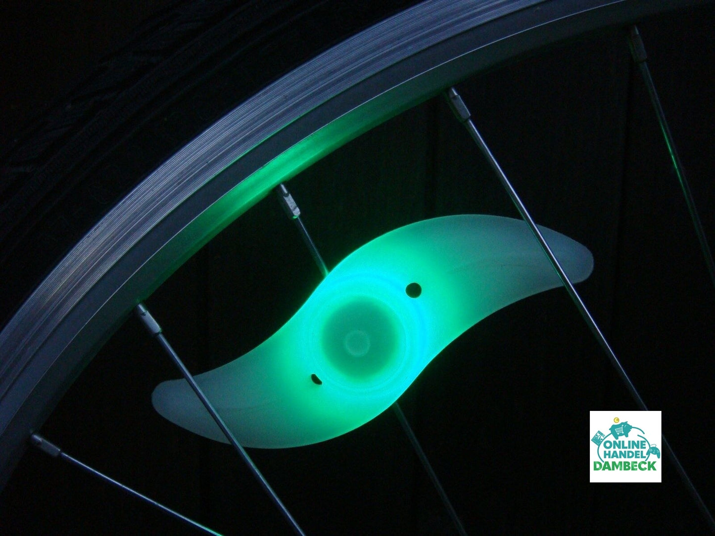 LED Fahrrad Speichenlicht bunt blau rot Beleuchtung Rad Speichen Licht Reflektor