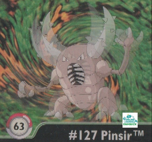 Pokemon Action Flipz Series One, Original, # 63 Pinsir