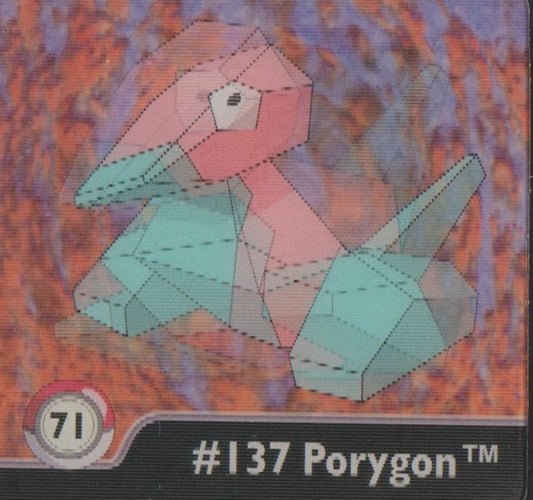 Pokemon Action Flipz Series One, Original, # 71 Porygon