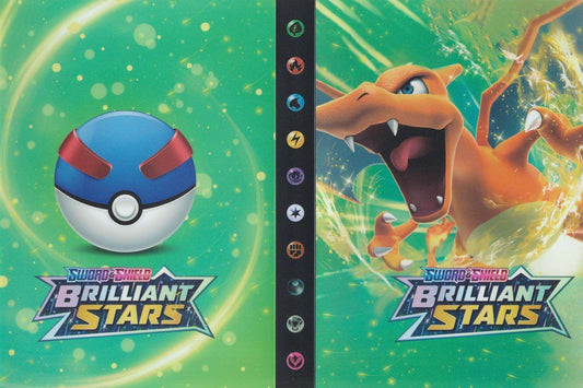 Pokemon Sammelalbum für 240 Karten Portfolio 4-Pocket Sammelkarten Heft Ordner(Glurak # 1)