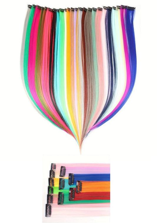Bunte Extensions, Haarverlängerung, Strähnen Wie Echthaar, Accessoire 88233d