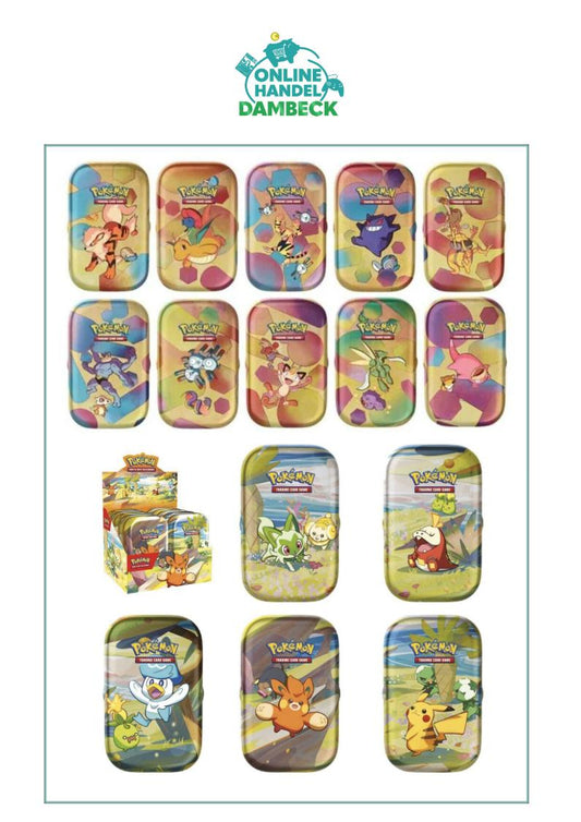 Pokemon mini Tin Boxen, unterschiedliche Themen