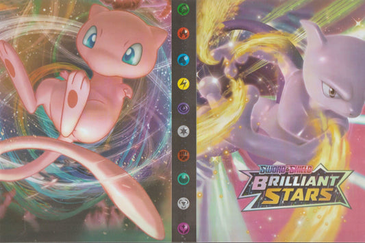 Pokemon Sammelalbum für 240 Karten Portfolio 4-Pocket Sammelkarten Heft Ordner(Mew & Mewtu # 3) - Kartenaufbewahrung
